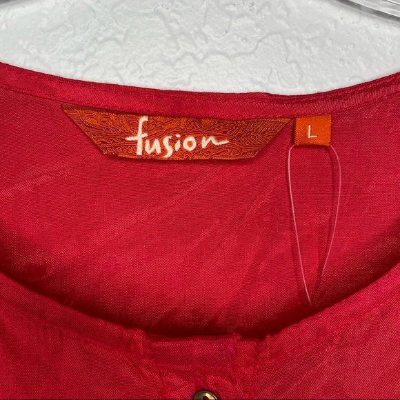 Pakistani Designer Ethnic By Outfitters Kurta Fusion Coral Pink Large Asymmetric - Picture 10 of 10